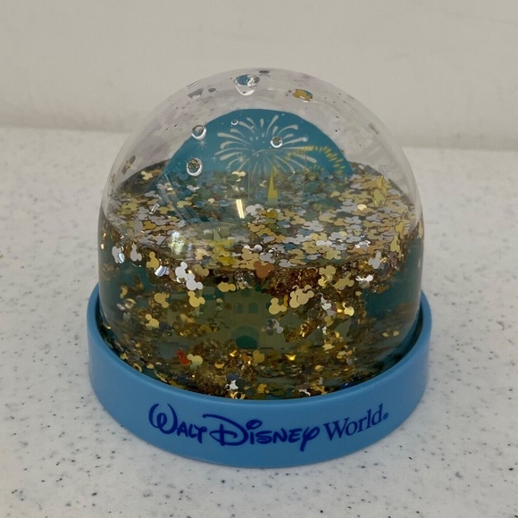 Walt Disney World Small Tinkerbell & Castle Mickey Head Plastic Snow Globe - Picture 1 of 12